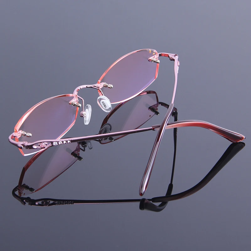 Женские оптические очки со стразами оправа ультралегкие Изящные износостойкие