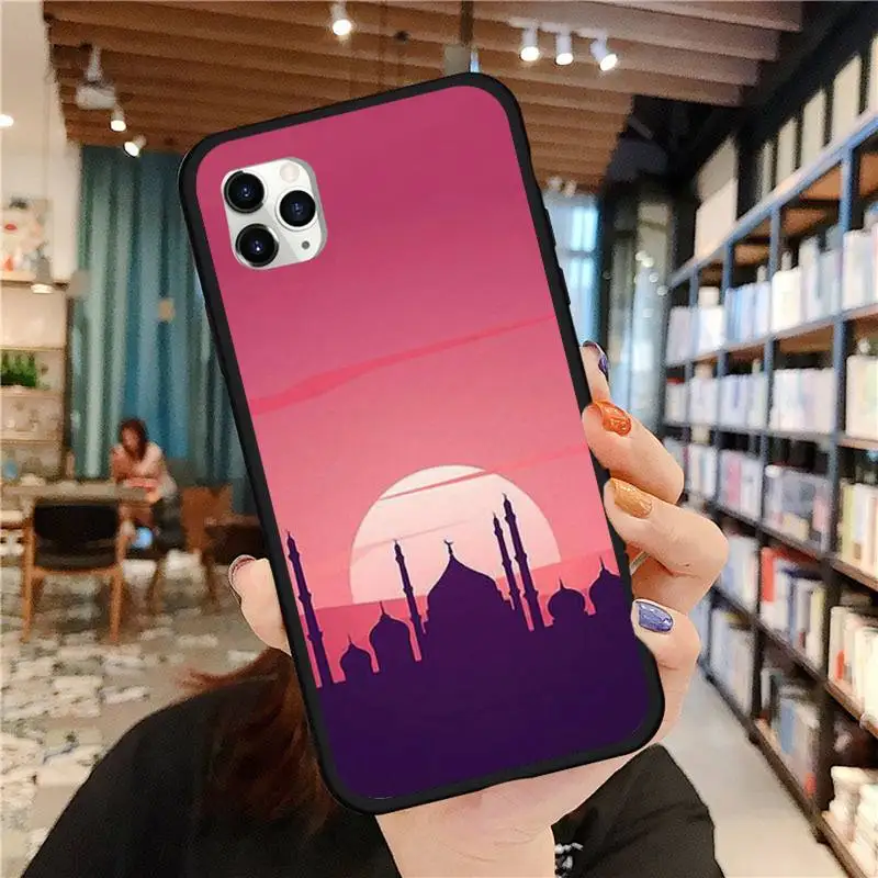 

Landscape Muslim Mosque Building Phone Case for iPhone 11 12 pro MINI XS MAX 8 7 6 6S Plus X 5S SE 2020 XR