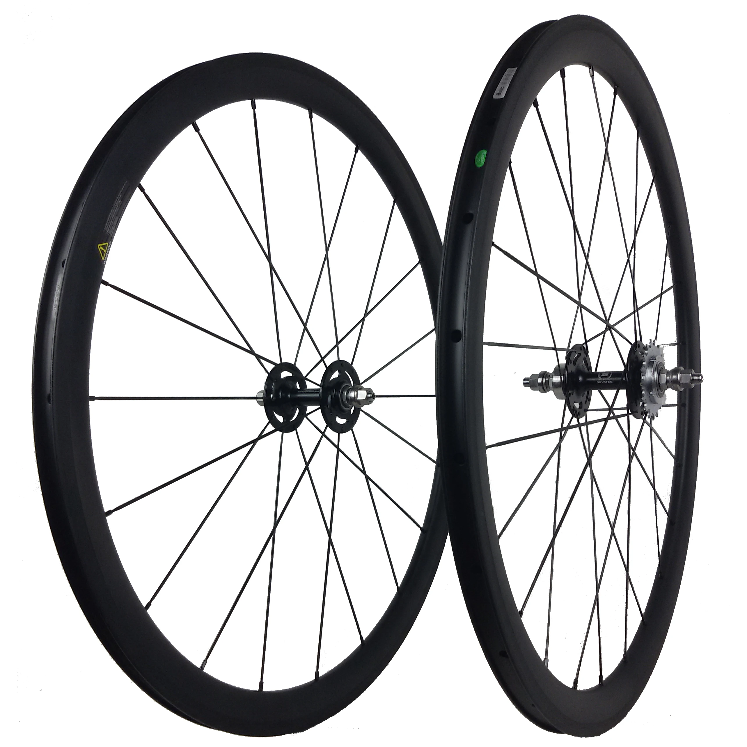 Hot Wheels Track Carbon Biking Fixed Gear Wheelset Bicycle Component For Sale 23X38mm Tubular Rim T800 Japanese UD/3K Appearance