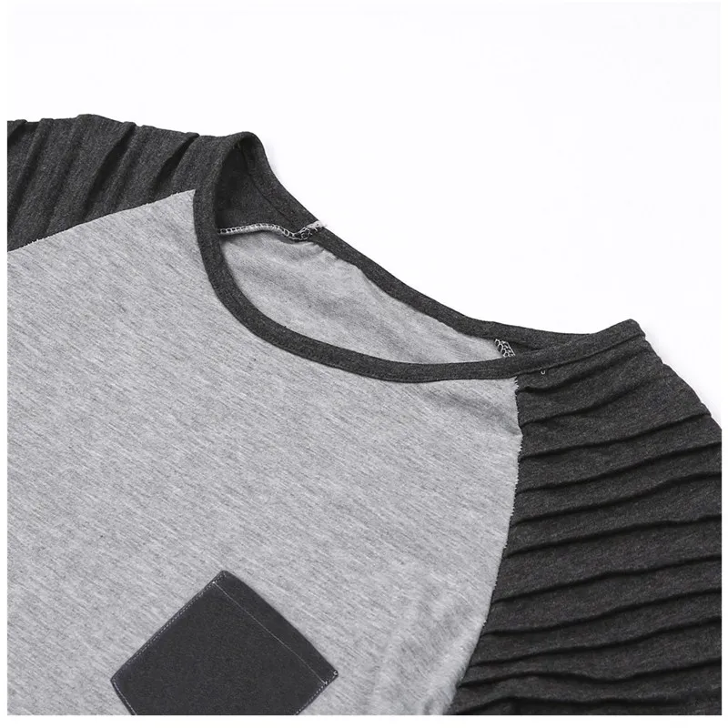 2019 Новая Осенняя брендовая мужская одежда футболка с длинными рукавами и круглым