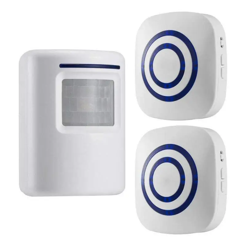 

Double 11 Sensor de movimiento infrarrojo inalámbrico para puerta de casa, alarma antirrobo con 38 canciones, enchufe