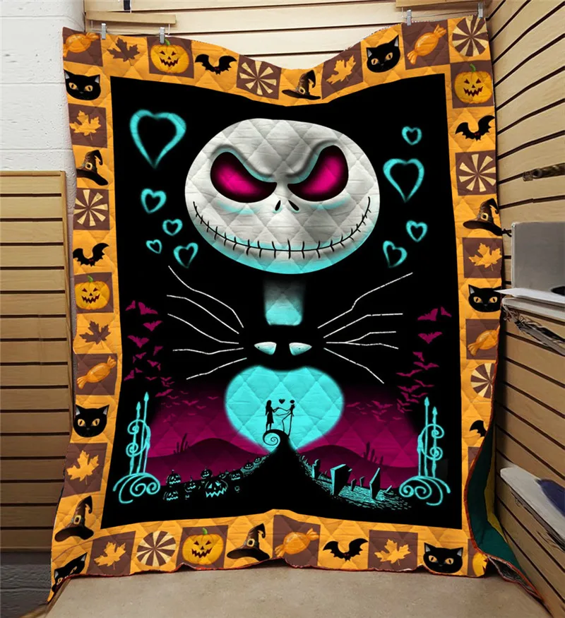 Покрывало с 3D принтом черепа Jack покрывало мультипликационным цифровым модное