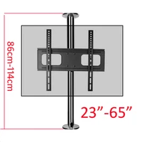 dl a10m 86 new 23 65 stainless steel lcd tv stand mounts bracket in partition wall 360 rotate height adjust 110cm 86cm 114cm