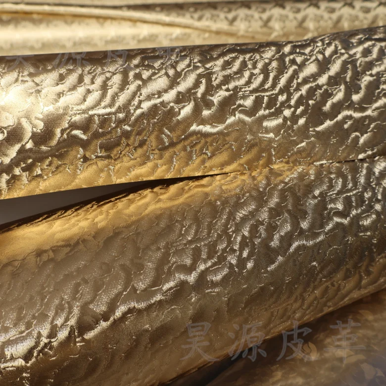 

synthetic PU Metal Quicksand embossed metallic decorative leather material