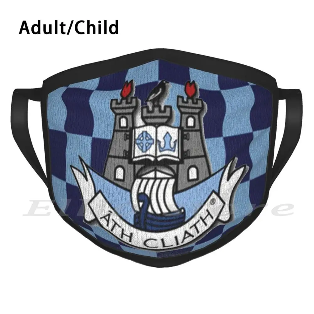 Шарф-маска Dublin Funny Print Reusable 2408 с изображением Gaa Football Ireland.