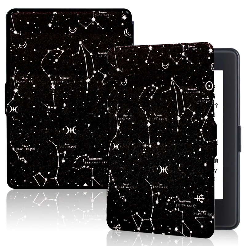 Constellation Чехол с принтом для Amazon Kindle 8th Gen модель Ван Гог дизайн кожа флип смарт-чехол 6 'чехол для планшета электронная книга чехол для Kindle 8th - Цвет: Constellation