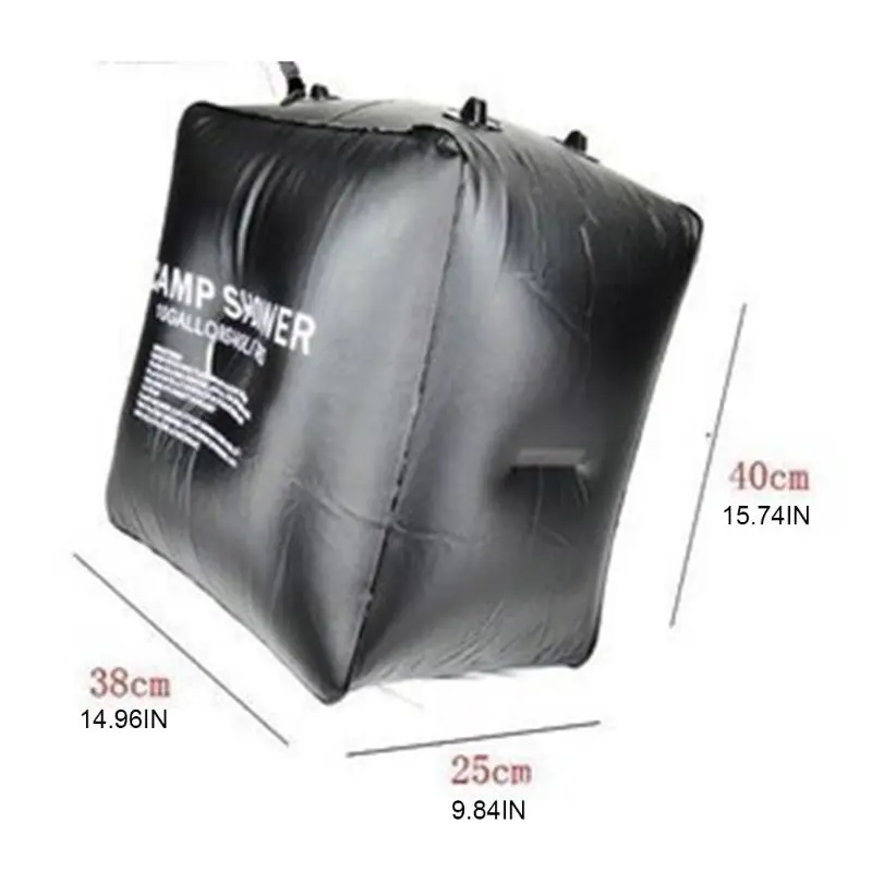 Наружная Солнечная душевая сумка с подогревом портативный 40 литровый