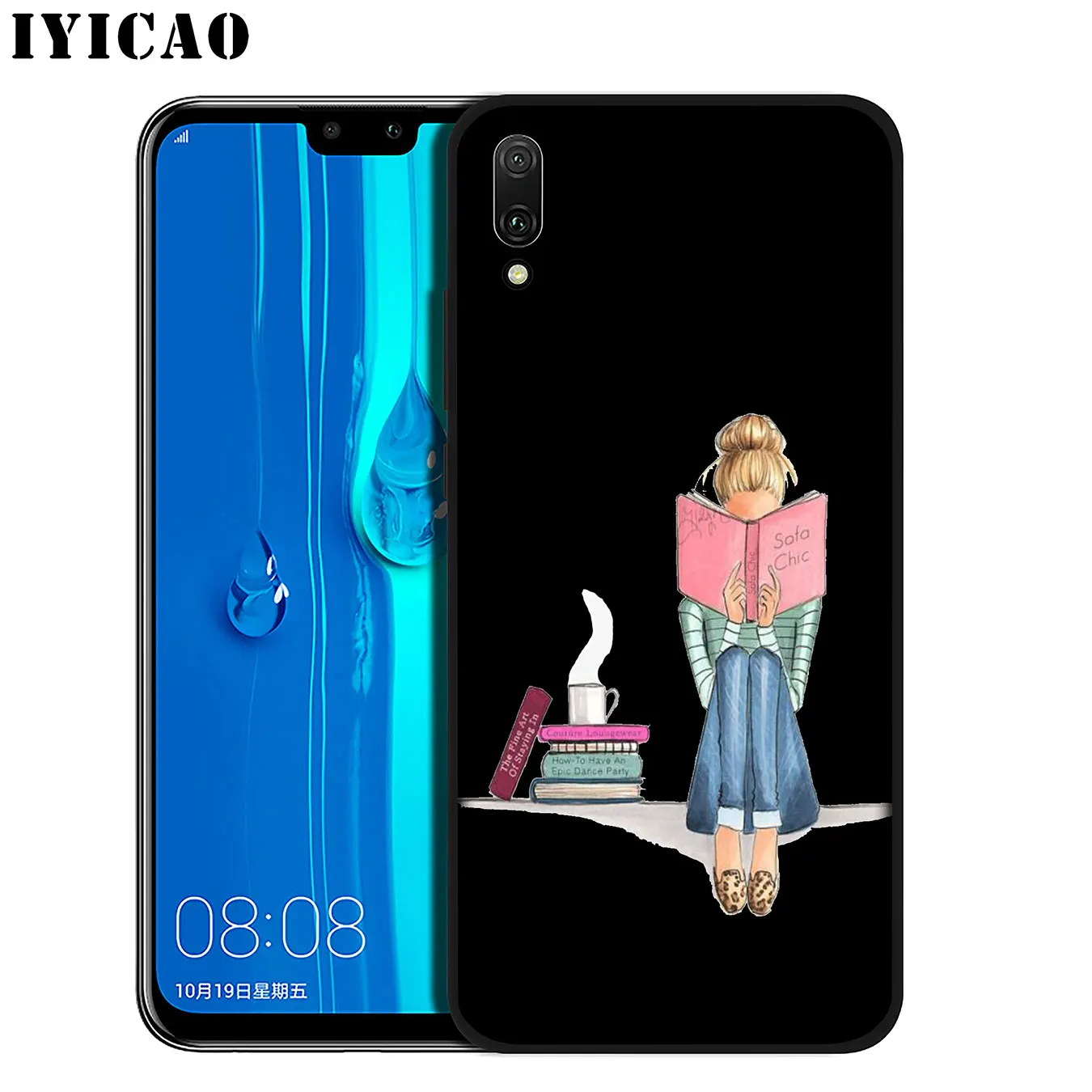 IYICAO книги и кофе собака Мягкий силиконовый чехол для телефона Huawei Mate 30 20 10 Pro