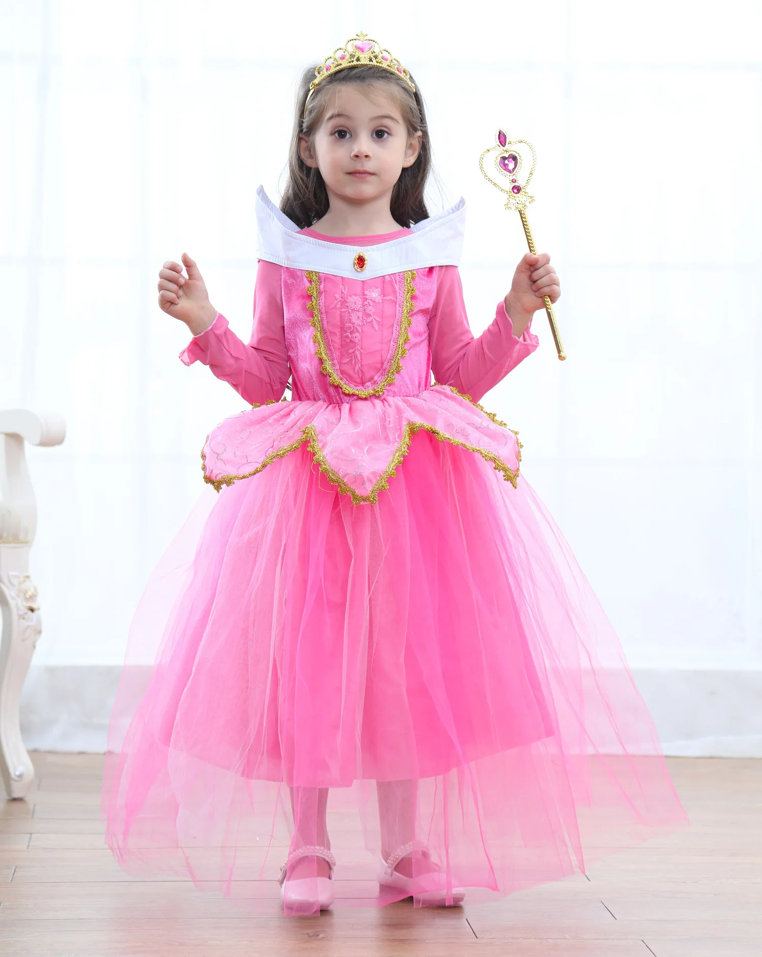 Нарядное платье Спящей красавицы принцессы Авроры карнавальный костюм с