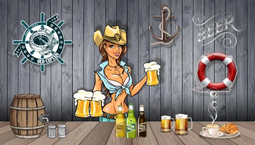 Фото 3d европейский и американский Ретро пивной бар Сексуальные инструменты для