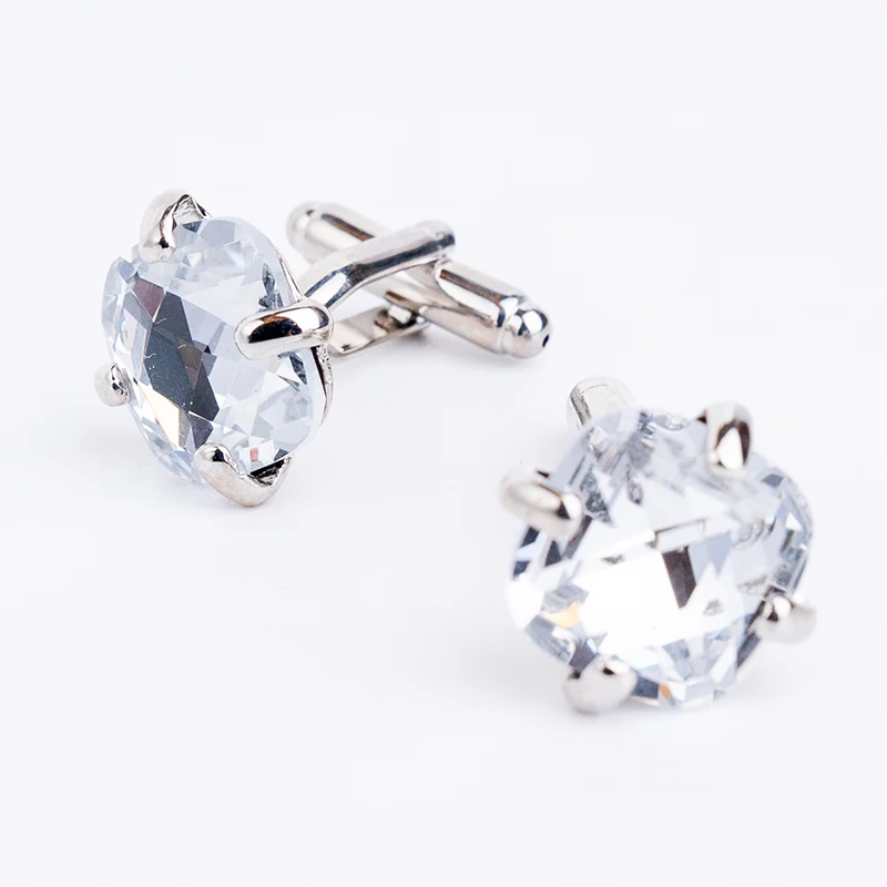 Роскошные запонки с кристаллами для мужчин брендовые высококачественные синие и