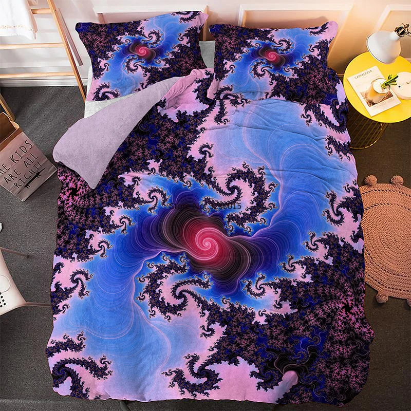 

Psychedelic Boho Bedding Set 2/3PCS Pillowcase Covers Duvet Cover Bedclothes Single Twin Full Queen King Size Bedroom Decor