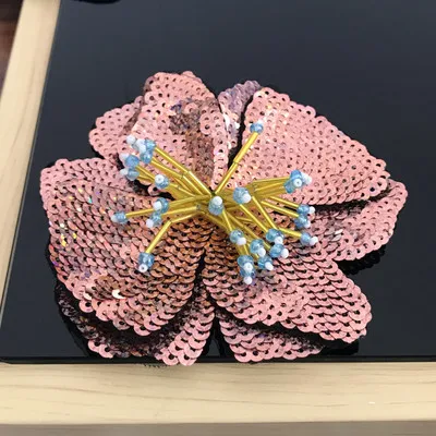 Комплект детской одежды из 2 частей с цветочным принтом и блестками бисером патч