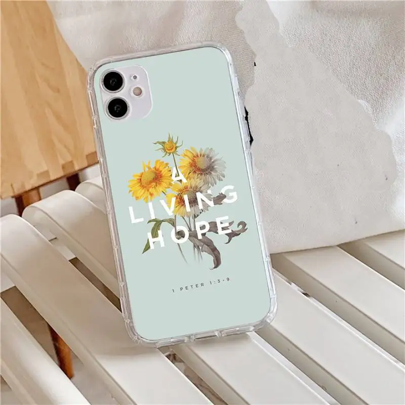 

Fashion bible Quotes art Phone Case Transparent for iPhone 11 12 mini pro XS MAX 8 7 6 6S Plus X 5S SE 2020 XR