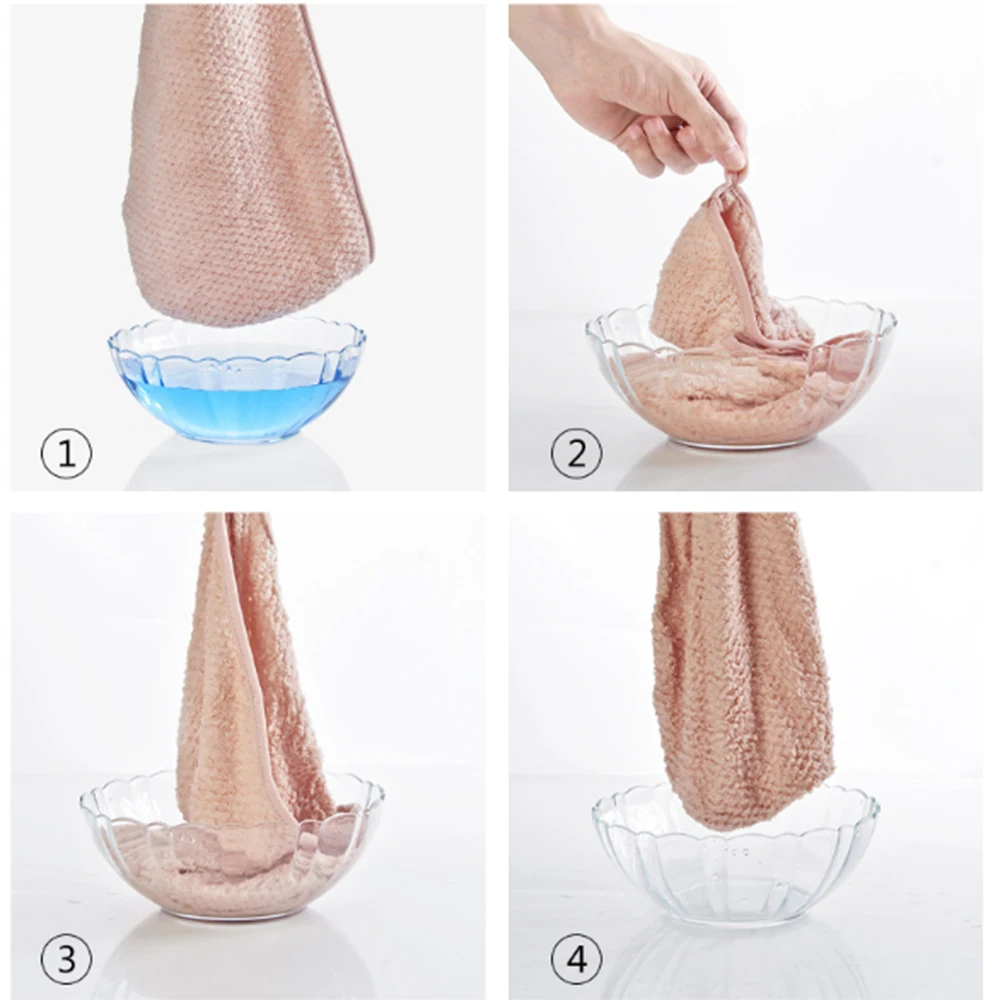 

Coral Velvet Bath Quick-drying Hair Cap Turban Wrapped Towel Cap Bathroom Travel Cute Long Hair Shower Cap Convenient