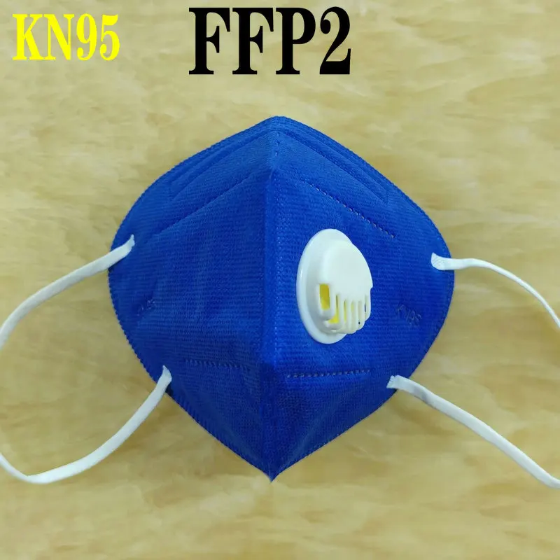 

12 Colors Mix FFP2 Mask KN95 With Valve 5 Layers Adult Black Fabric Mascarillas Protective Face Mask Filter Respirator Masque