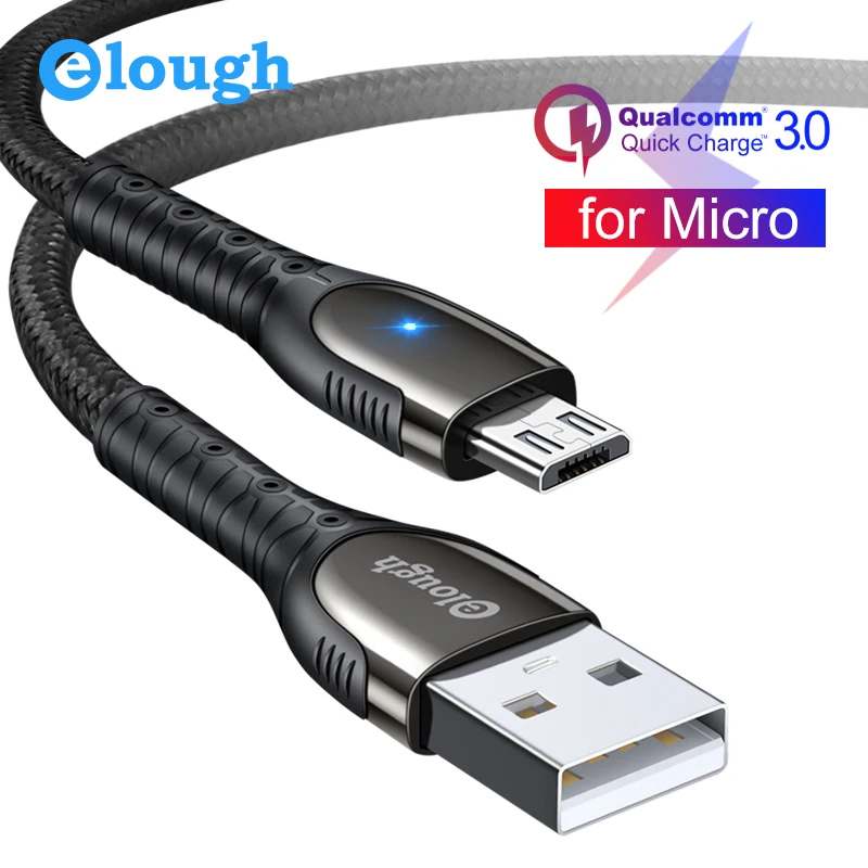 Elough Кабель micro USB для samsung s7 edge Быстрая зарядка микро cable3.0 xiaomi huawei мобильный