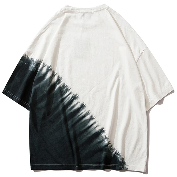 Мужская Уличная футболка в стиле ретро Харадзюку хип-хоп свободная оверсайз с