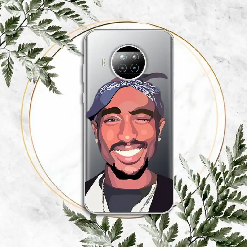 

Rapper 2pac Phone Case Transparent for Xiaomi Redmi note 10 t 8 9 pro lite 11