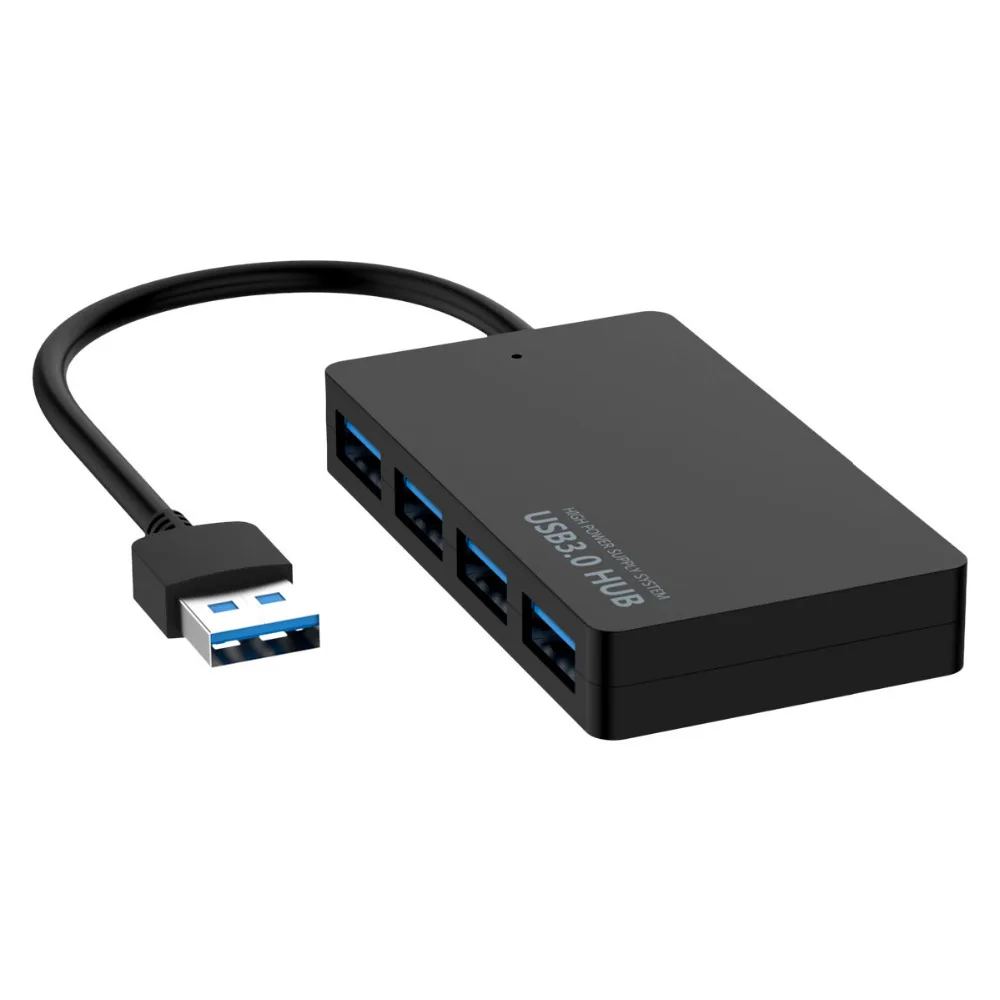 USB 3.0 Hub Black 1 шт. Высокоскоростной USB 3,0 концентратор внешний 4 адаптер портов Разветвитель USB удлинитель и игра для портативных ПК Компьютерные аксессуары - Цвет: USB 3.0 Hub Black