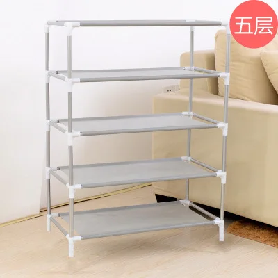 Household assembly shoe rack multi-layer cabinet simple dustproof storage non-woven door r | Мебель