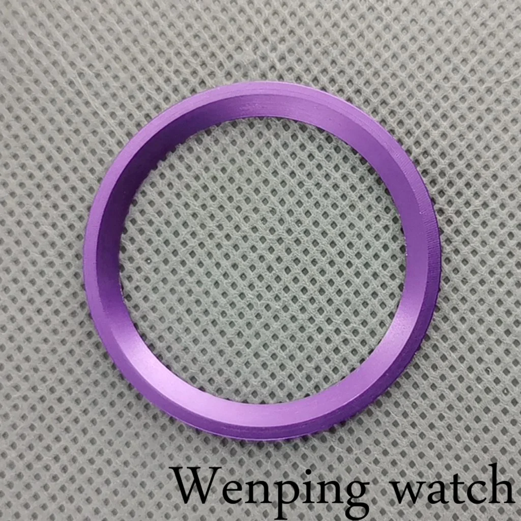 Новый высококачественный синий фиолетовый розовый алюминиевый БЕЗЕЛЬ 38 мм белый