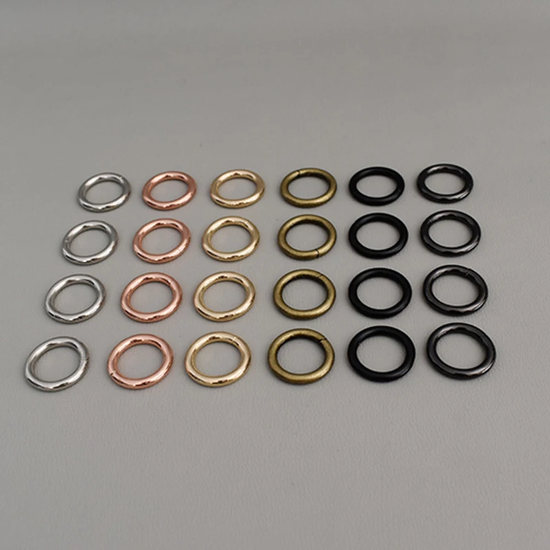 100 шт. 20 мм-хомут с круглым воротником для мальчиков и девочек Регулируемые кольца пряжки с зажимом крючки для Сумки из натуральной кожи рюкзак собачий ошейник с металлическими пряжками и цепочка для ключей кольца седло