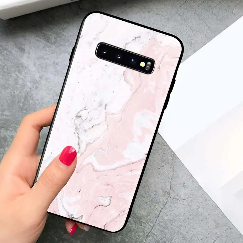 

Marble Tiles Stone for Samsung Galaxy S21 Ultra Plus Note 20 10 9 8 S10 S9 S8 S7 S6 Edge Plus Black Phone Case