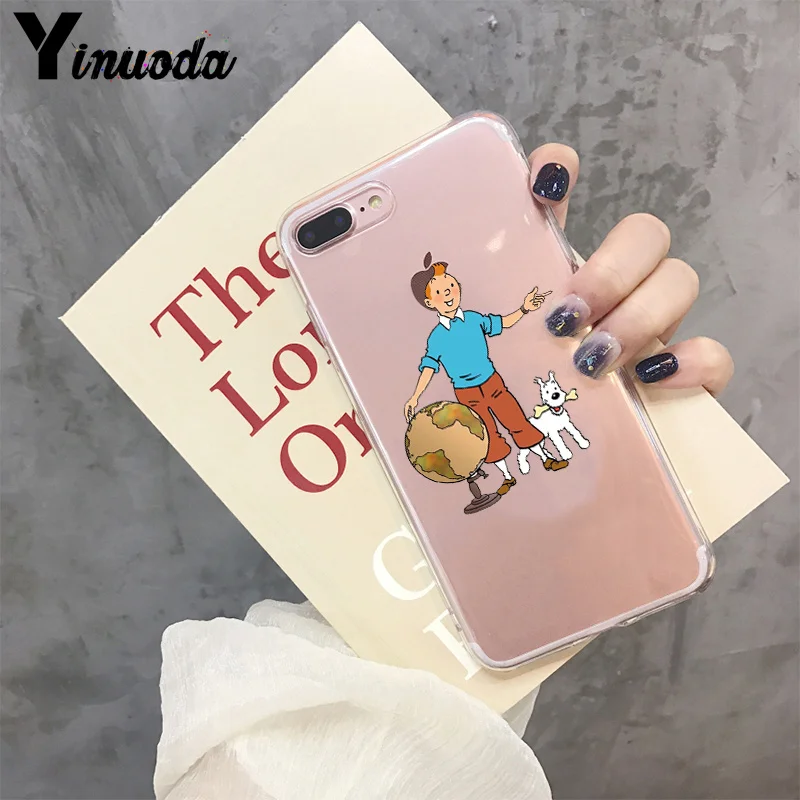 Yinuoda приключения Тинтин милый чехол для телефона iPhone 8 7 6 6S Plus X XS max 10 5 5S SE XR