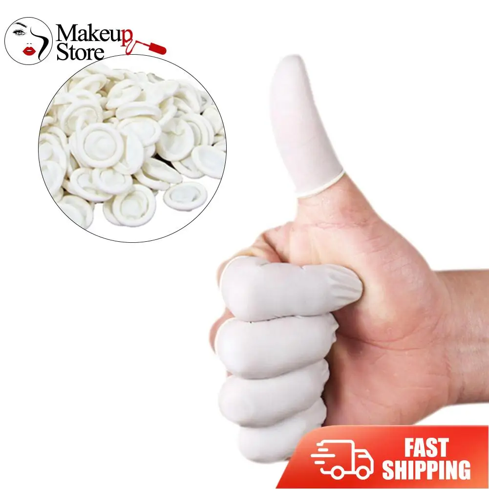 

10pcs/set Disposable Anti-static Finger Cots Nail Art Fingertips Protective Latex Gloves Tools Used for Manicure