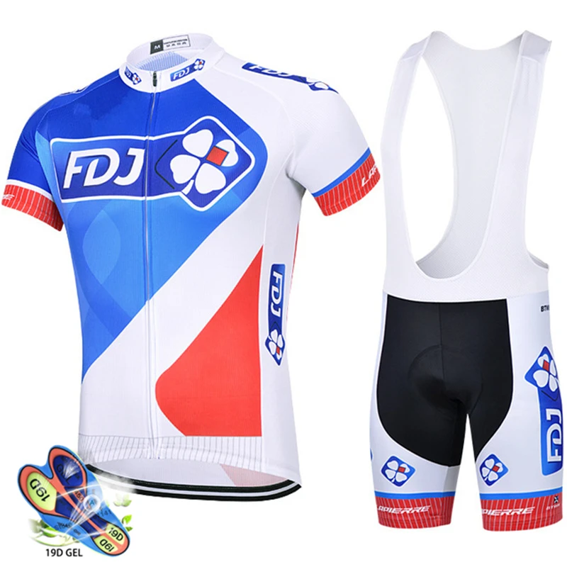 Набор для велоспорта Pro Team FDJ одежда для велоспорта велотренажеры комплект велосипедных трикотажных трусов Ropa Ciclismo Hombre комплект для велоспорта