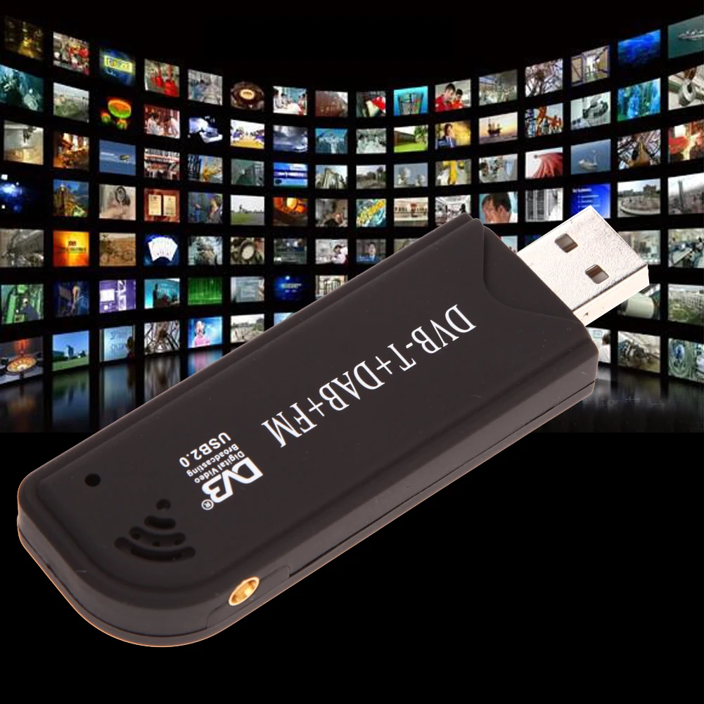 USB 2 0 цифровой DVB-T SDR + DAB FM ТВ тюнер приемник палка RTL2832U FC0012 Домашнее аудио и видео