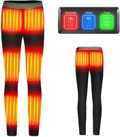 heated pants thermal underwear for women usb electric heating leggings fleece lined for winter outdoor no battery
