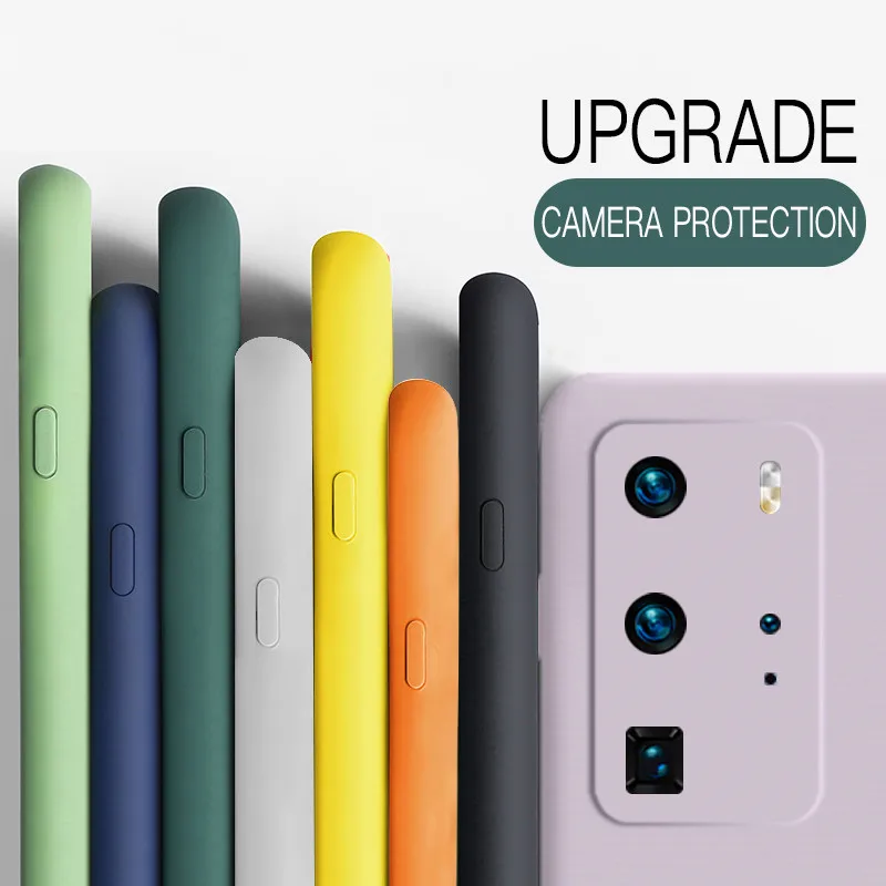 liquid silicone phone case for huawei p30 p40 p20 pro y6p y7p 2020 y6 y7 y9 prime 2019 mate 20 30lite p smart 2021 puls z cover free global shipping