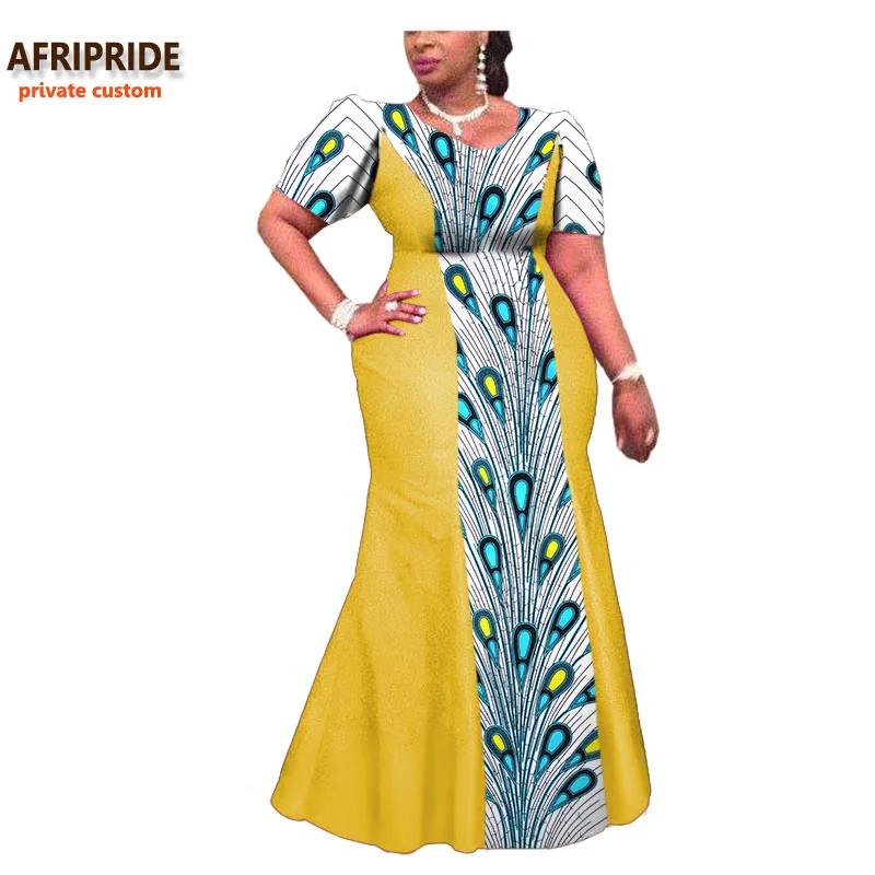 Женское платье с короткими рукавами Afrirpride классическое в африканском стиле