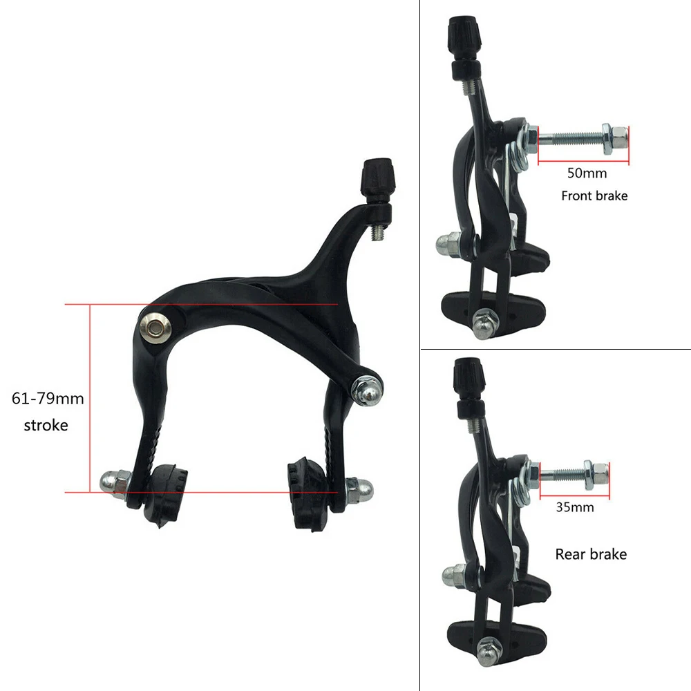 

Bicycle Brake Cycling Bicycle Side Pull Brake Caliper C Brake Shoes Caliper C Clip Mountain Clamp Bicycle Brake Accessory Black