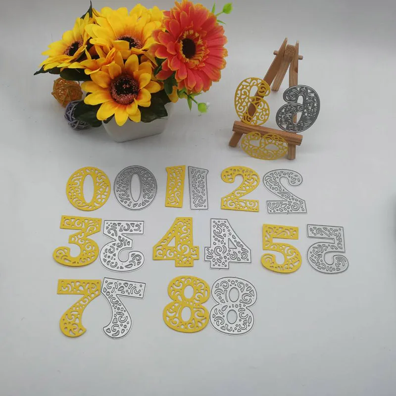 

Metal Cutting Dies Creative Hollow Number For Card DIY Scrapbooking stencil Paper Craft Album template Dies 10.3*19.6cm
