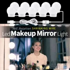 USB светодиодный 12V макияж лампа Настенный светильник Красота 2 6 10 14 лампы Комплект для туалетного столика Плавная затемнения Голливуд косметическое зеркало светильник