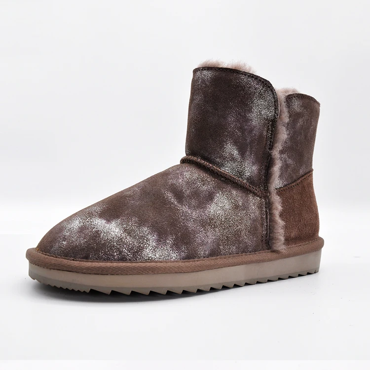 

Wholesale Winter Snow Boots Women Sheepskin Wool Fur Ankle Boots Ladies Winter Boots Warm Anti Slippery