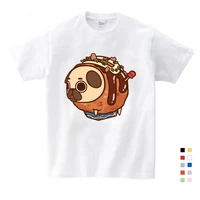 kids girls baby clothes for summer sweet dog printing t shirt 3t 9t boys summer clothes short white cotton t shirts 3 9 years