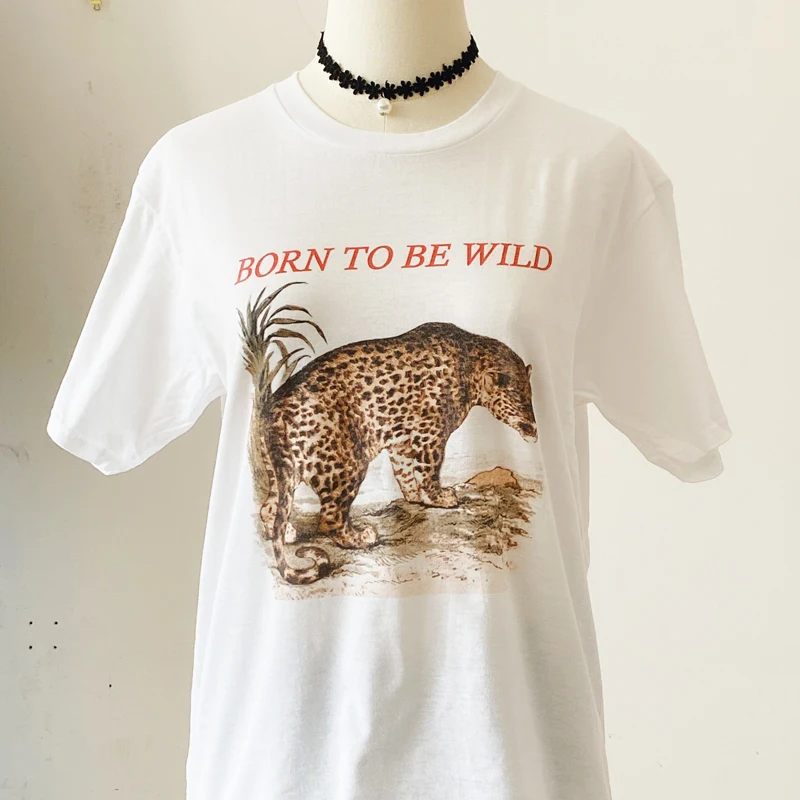 Sunfiz Wild Heart потертые женские футболки летние с короткими рукавами и круглым