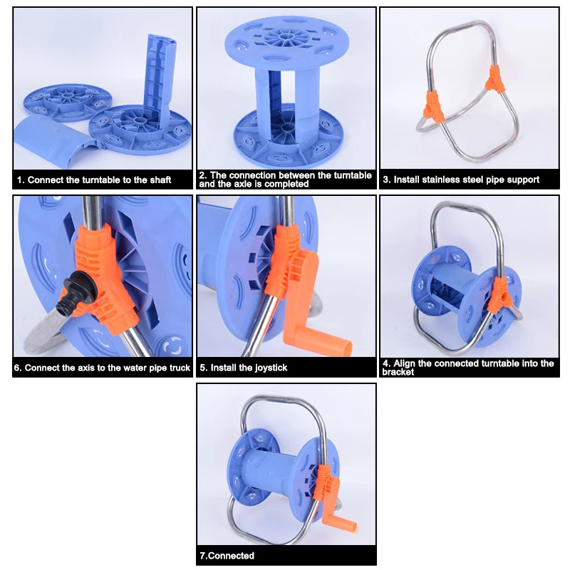 Катушка для водяного шланга устойчивая к ржавчине ручка из нержавеющей стали
