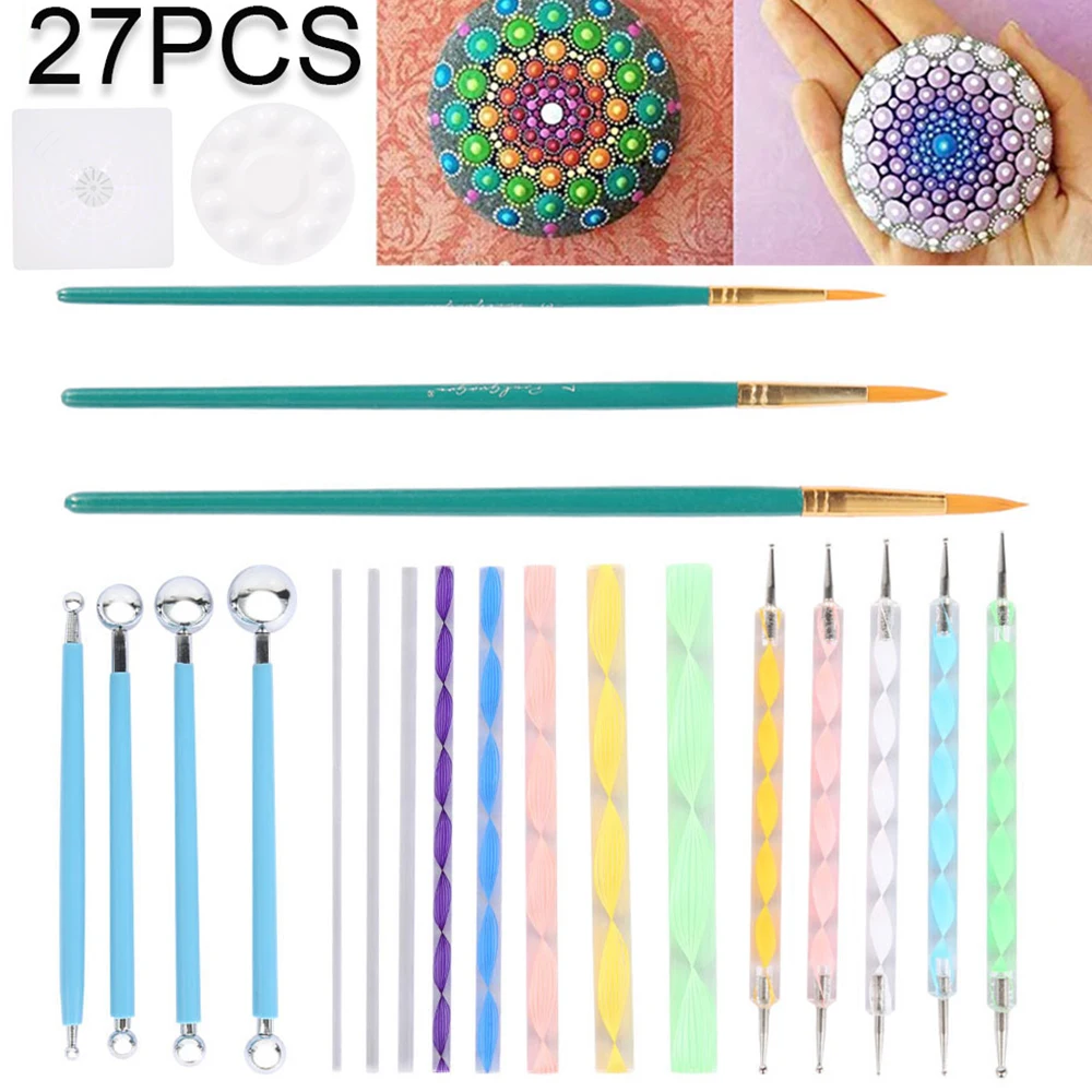 Набор инструментов для раскрашивания мандалы 27 шт. инструменты деревянных пород