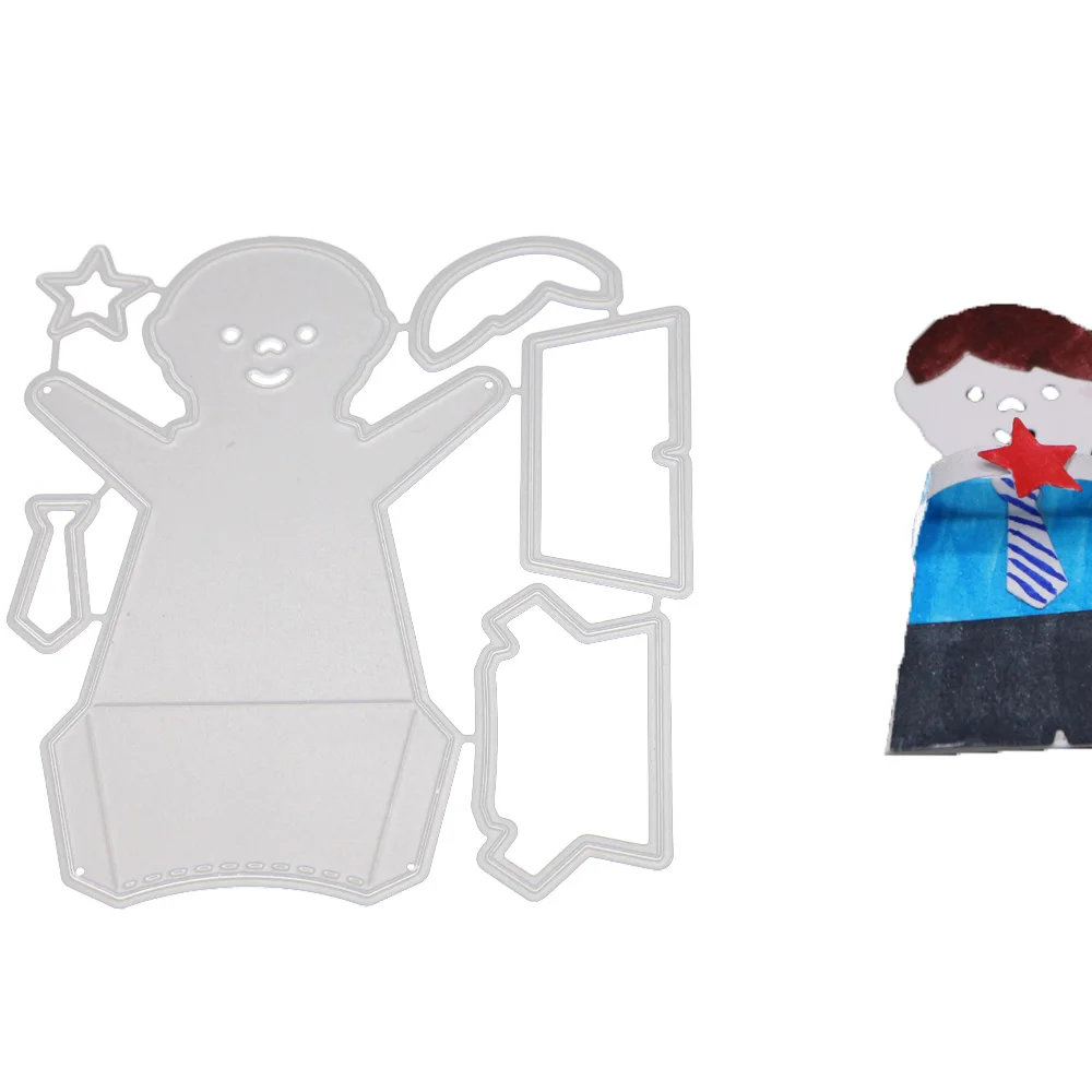 Штампы для вырезания ФИГУРЫ ЧЕЛОВЕКА мультяшный мальчик металлическая Форма