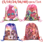 Украшение для детского душа тролли на шнурке из нетканого материала подарки мечты Сумки на день рождения Рюкзак Детские сувениры товары