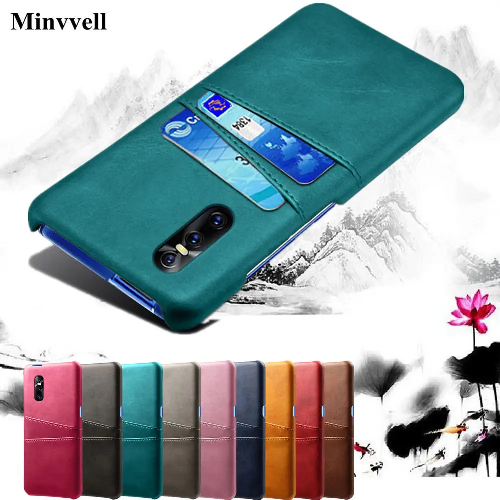 Кожаные чехлы с держателем карт для телефона Vivo V15 V17 V11 Pro V11i V9 чехол X23 X27 X7 X20 Plus X Play