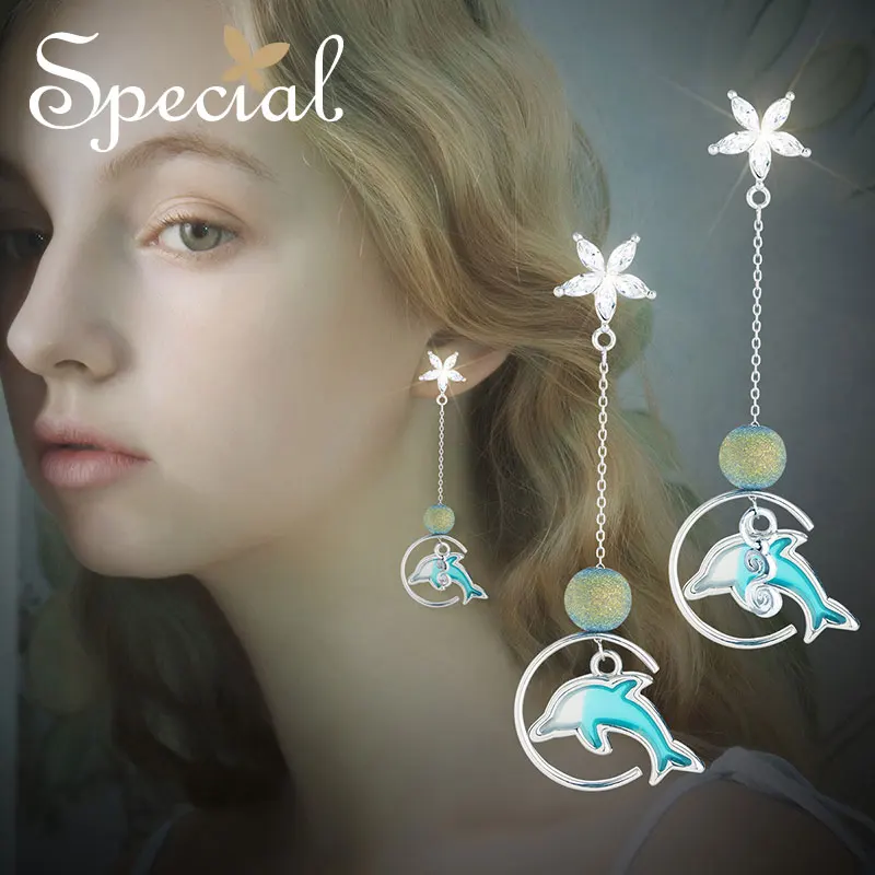 

SPECIAL earrings earrings earrings earrings ocean style fashion personality niche design lining skin hip hop little dolphin S377