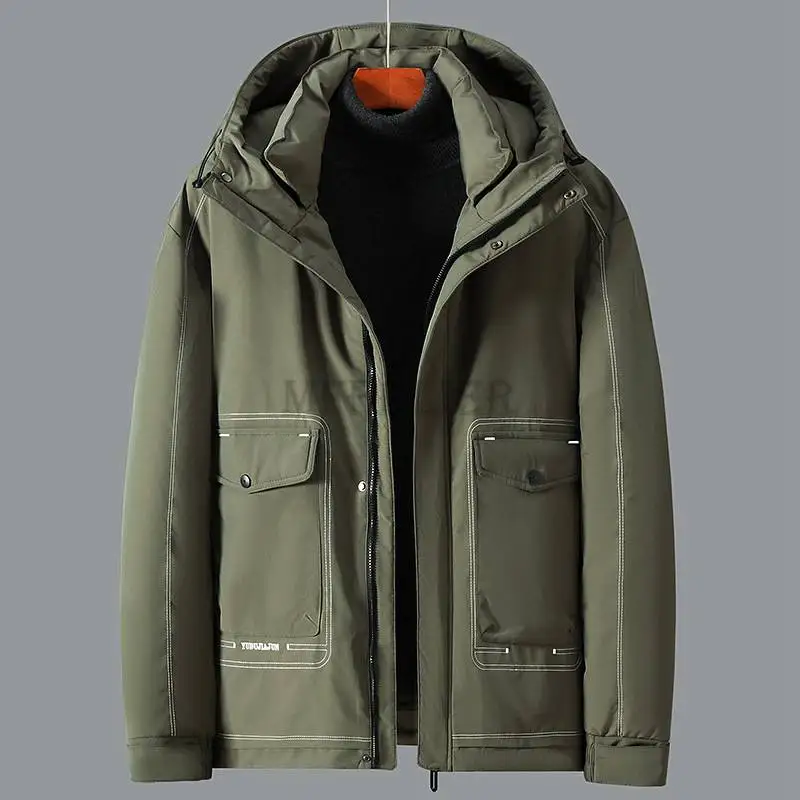 high quality winter men parkas thick hooded large size 8XL 10XL 11XL pockets Camouflage fashion outwear out door coat jackets 70