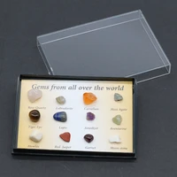 wholesale6box natural stone rose quartz amethyst irregular12 mini ore specimen bead ornament making jewelry home decoration gift