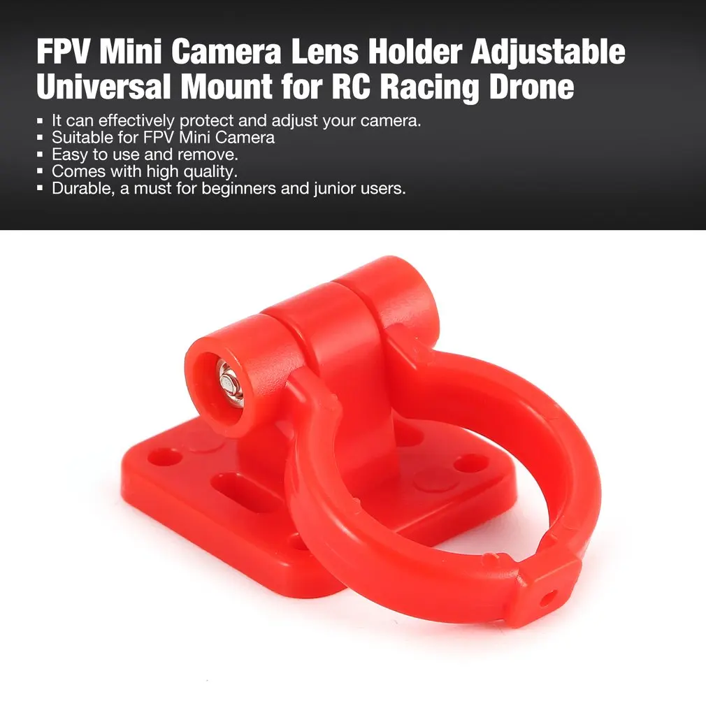 

FPV Mini Camera CAM Lens Holder Adjustable Universal Mount for RC Racing Drone Quadcopter Aircraft UAV Spare Parts Accessories